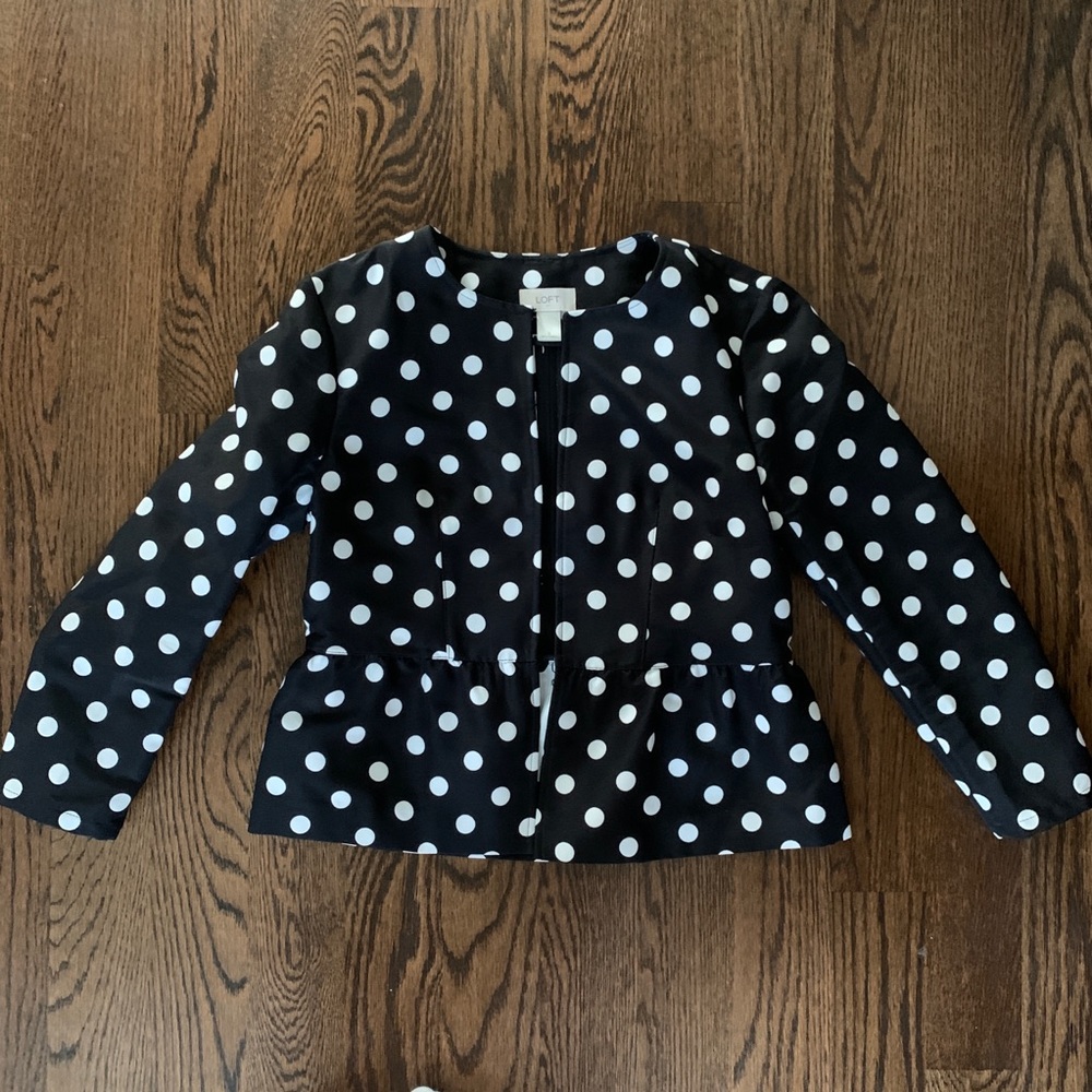 Peplum Loft Polka Dot Blazer